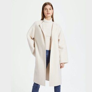 Theory Rounded Double Face Wool Cashmere Coat